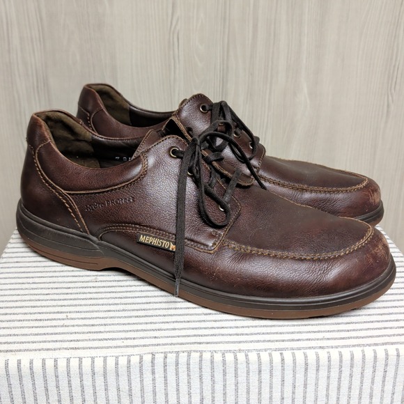 Mephisto Douk Hydro Protect Oxfords US Mens 11.5 Brown Leather Moc Toe Air-Jet main image 4